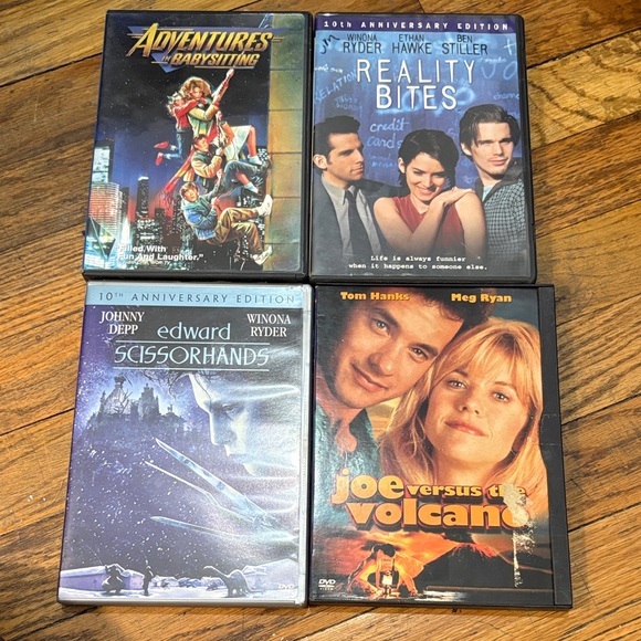 Paramount Pictures Other - 4 DVDs Edward Scissorhands Reality Bites Joe versus the Volcano Adventures in…